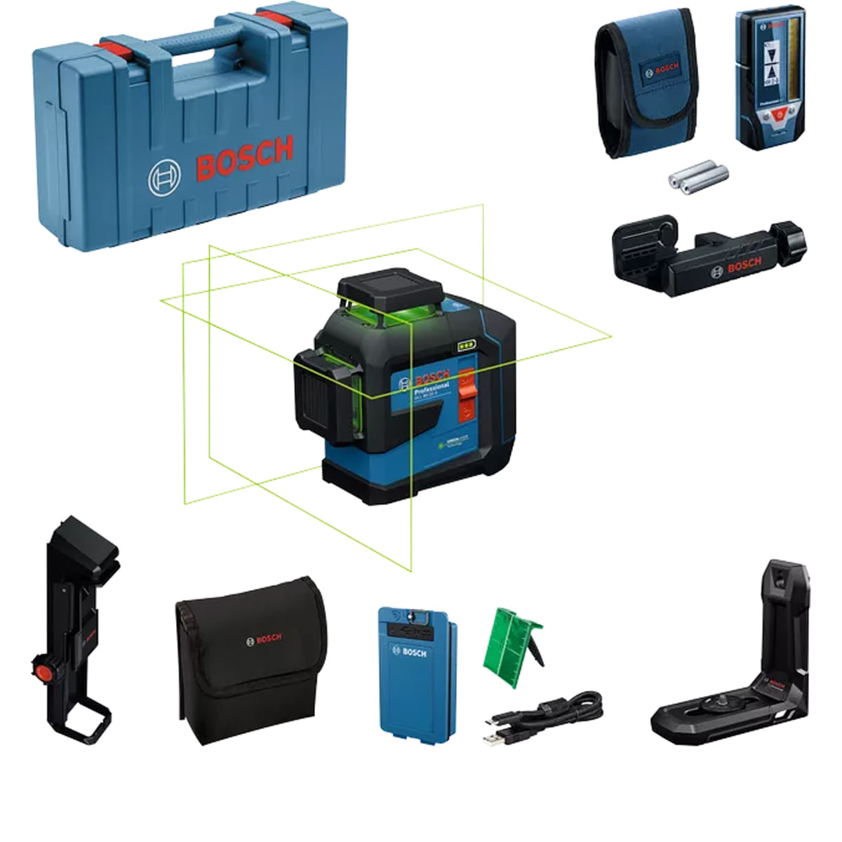 Nivelador a Laser de Chao GLL 80-33 G Professional Verde 3 Linhas 360° Bosch 81319_0